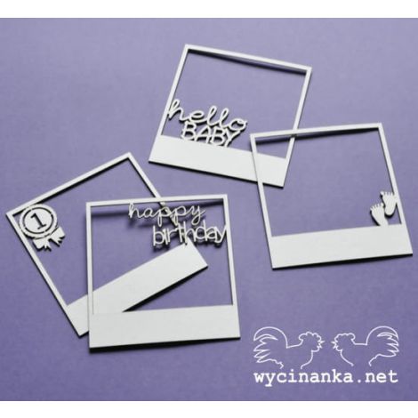 Tekturka Wycinanka Hello Baby - Ramki, 4szt